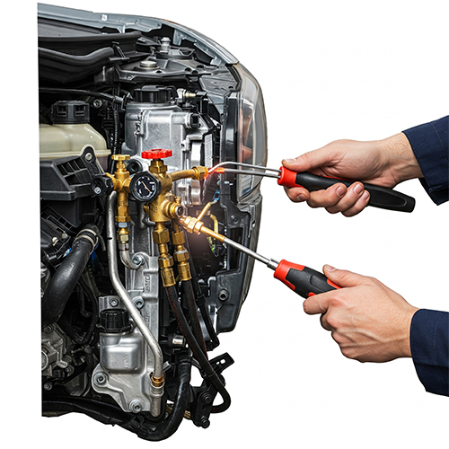 عیب یابی و رفع نشتی گاز کولر ماشین چینی